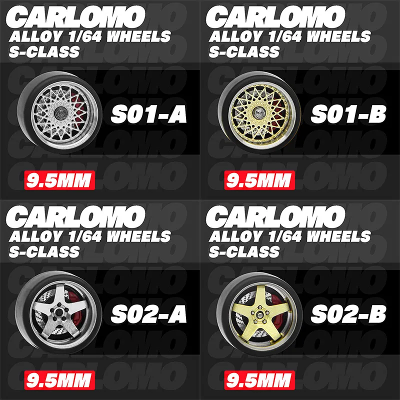 

CARLOMO Car Enchantment 1:64 Modified Alloy Wheels with Shaft Tires Car Model Accessories Modification