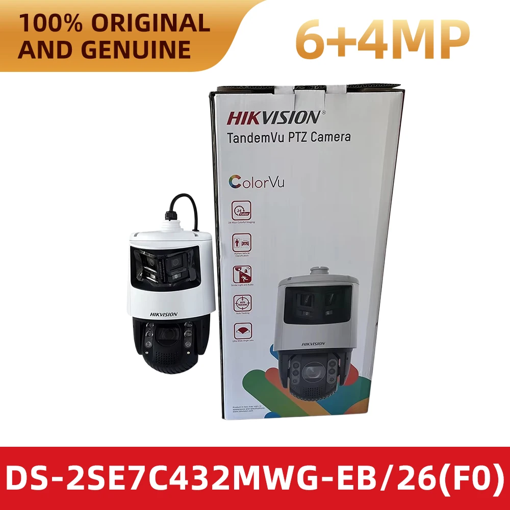 Hikvision DS-2SE7C432MWG-EB/26(F0) 6MP+4MP Panoramic PTZ Camera 32X Zoom 200m IR IP66 Two-Way Audio AI Human Vehicle Detection