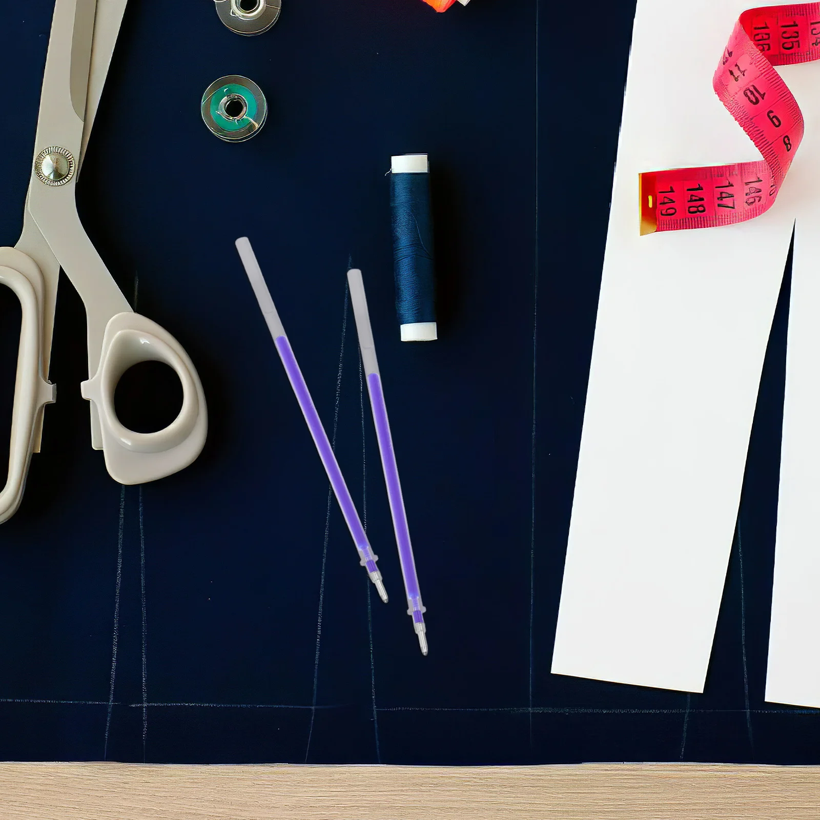 

100Pcs Heat Erasable Fabric Pen Refills Blue Fine Tip for Precise Sewing Quilting Embroidery Pattern Marking Water Erasable Pen