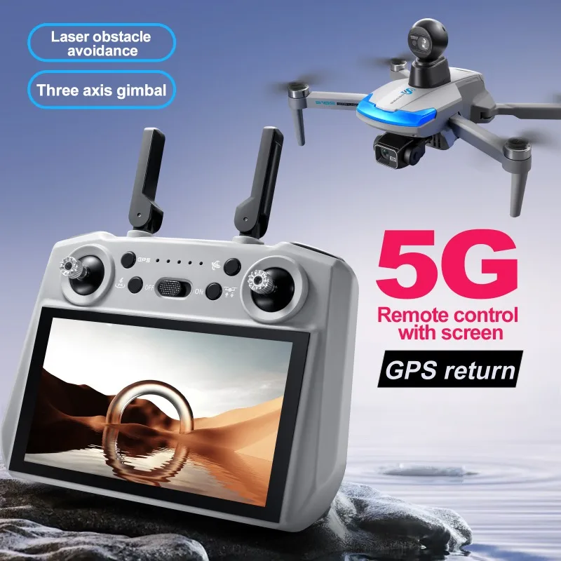 NEW S185 3-Axis PTz Obstacle Avoidance GPS 5G Professional Drone 2.7K HD Dual-Camera Remote With Touch Screen Dron Gift toys