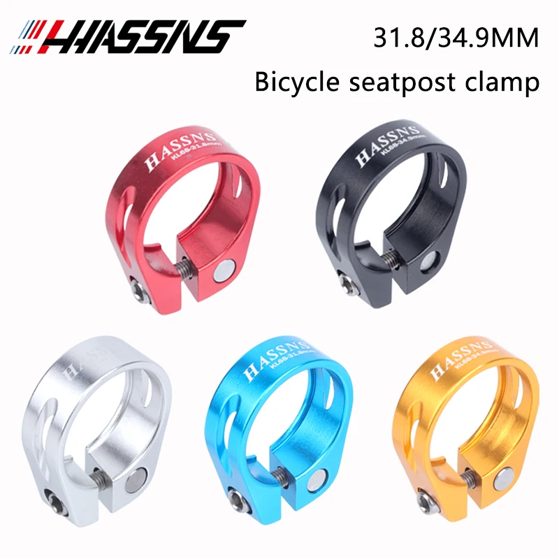 HASSNS Mtb Seat Post Saddle Clamp Seatpost Clamping Bicycle Saddle Screw Bike Aluminium Tube Canoe Mount Collar Bolt 31.8 34.9