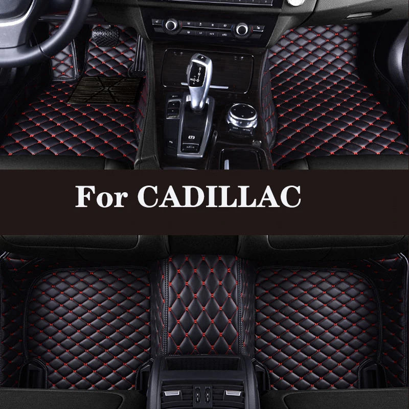 Full surround custom leather car floor mat for CADILLAC CT4 CT5 XT4 CTS(4door) CTS-V STS SLS XLR car interior car accessories