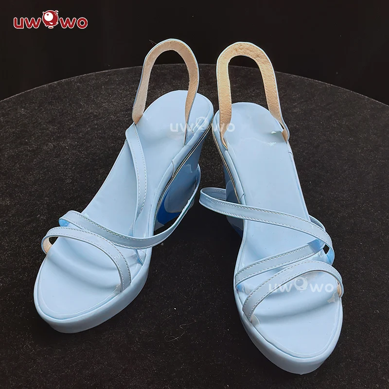 UWOWO Shorekeeper Shoes Game Wuthering Waves Shorekeeper Cosplay Shoes Blue shoes Woman Size 35-42