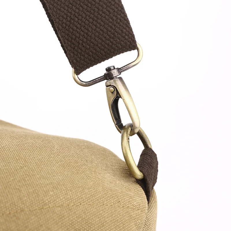 Bolso de pecho de lona para hombre, bandolera multifuncional, informal, Retro, de viaje, Unisex