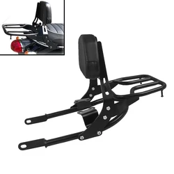 Motorcycle Luggage Rack Pad For Bonneville T100 T 100 T120 T 120 Street Twin 900 Scrambler 16-26 Detachables Backrest Sissy Bar