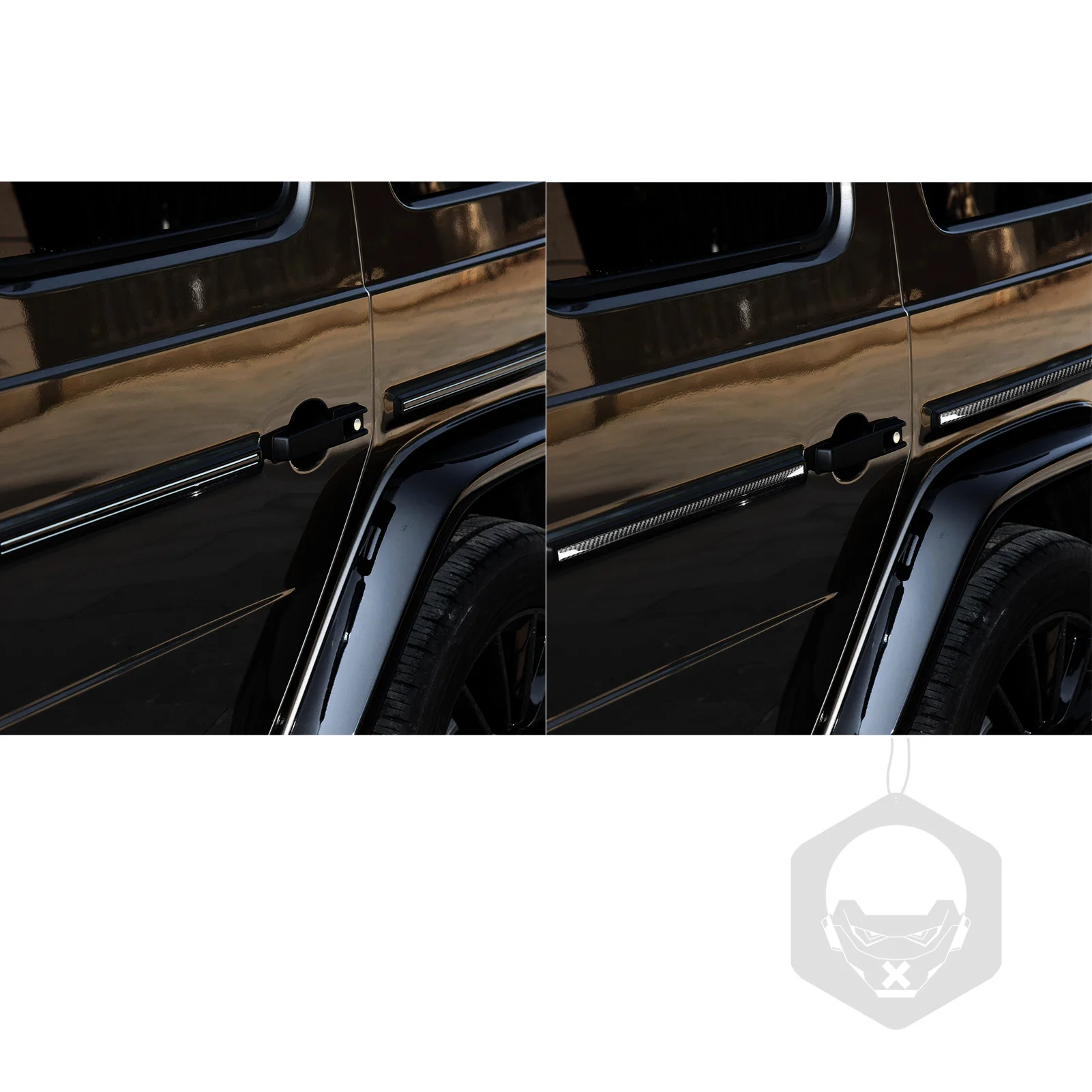 For Mercedes Benz G63 G500 W464 2019-2021 Carbon Fiber Body Waistline trips Panel Car inside Accessories decorative Sticker