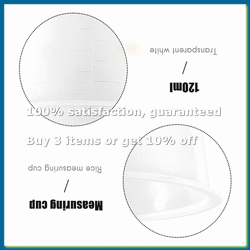 Plastic 120ml Electric Cooker Rice Measuring Cup 2pcs Clear White