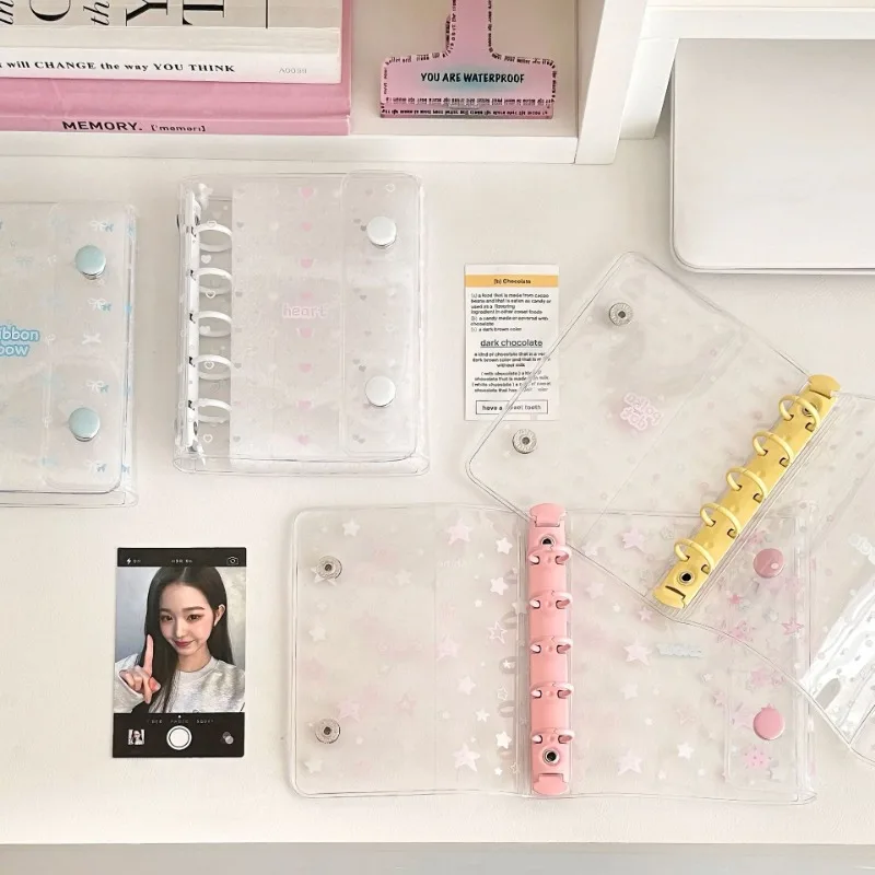 M5 PVC Folio W/Quad-Function Pages Starry Clip-On System for Card Decor Scrapbook Ecosystem Small Binder Photocards Photo Album