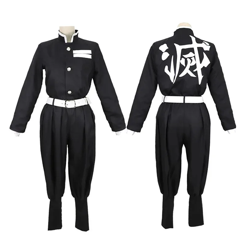 DY20Agatsuma Zenitsu disfraz de Cosplay Anime Demon Slayer Kimono uniforme de fiesta Kimetsu no Yaiba Devil Hunter ropa para niños Adu