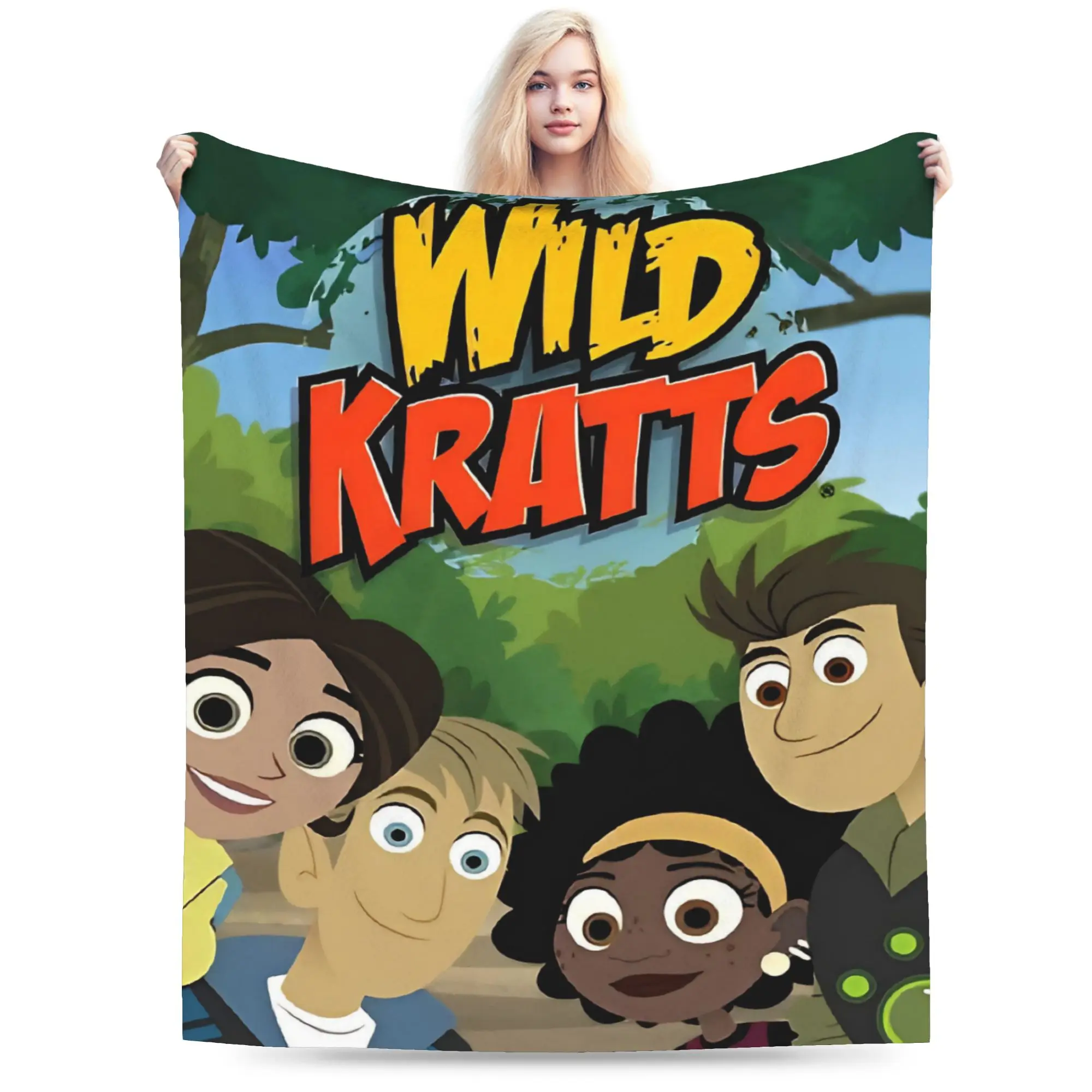 Super Soft Wild Kratts Cartoon Throw Blanket Premium Fleece Flannel Lightweight  Bed Blanket Cozy Plush Blankets All Season Use