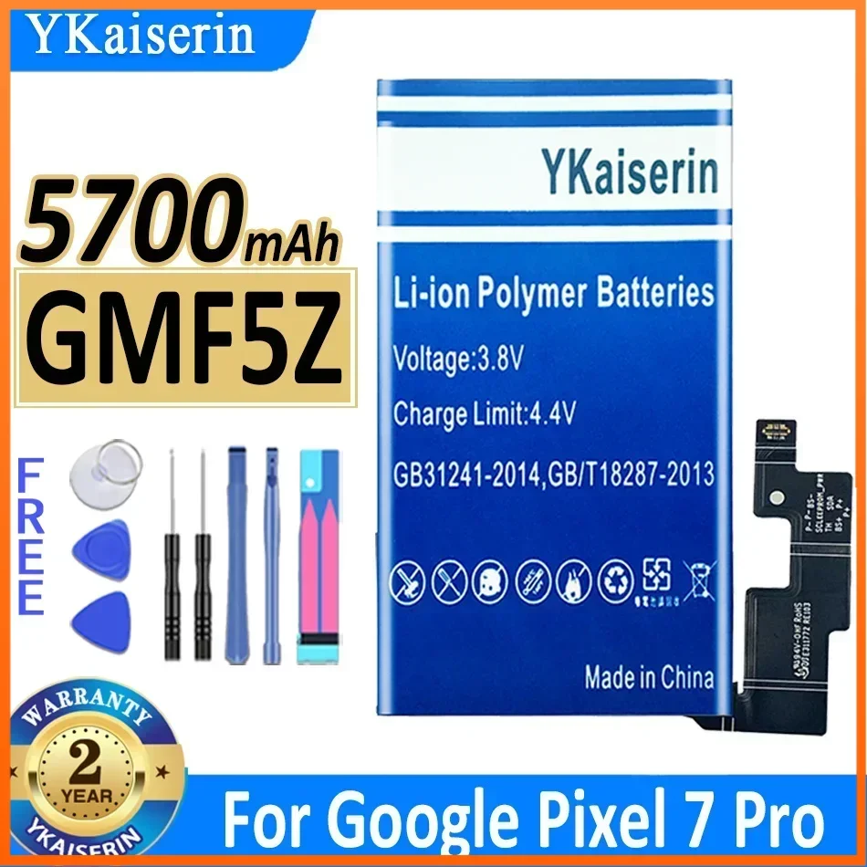 5000mAh/5700mAh YKaiserin Battery GMF5Z GZEBU For HTC Google Pixel 7 Pro Pixel7 Pro 7Pro Pixel7 Bateria