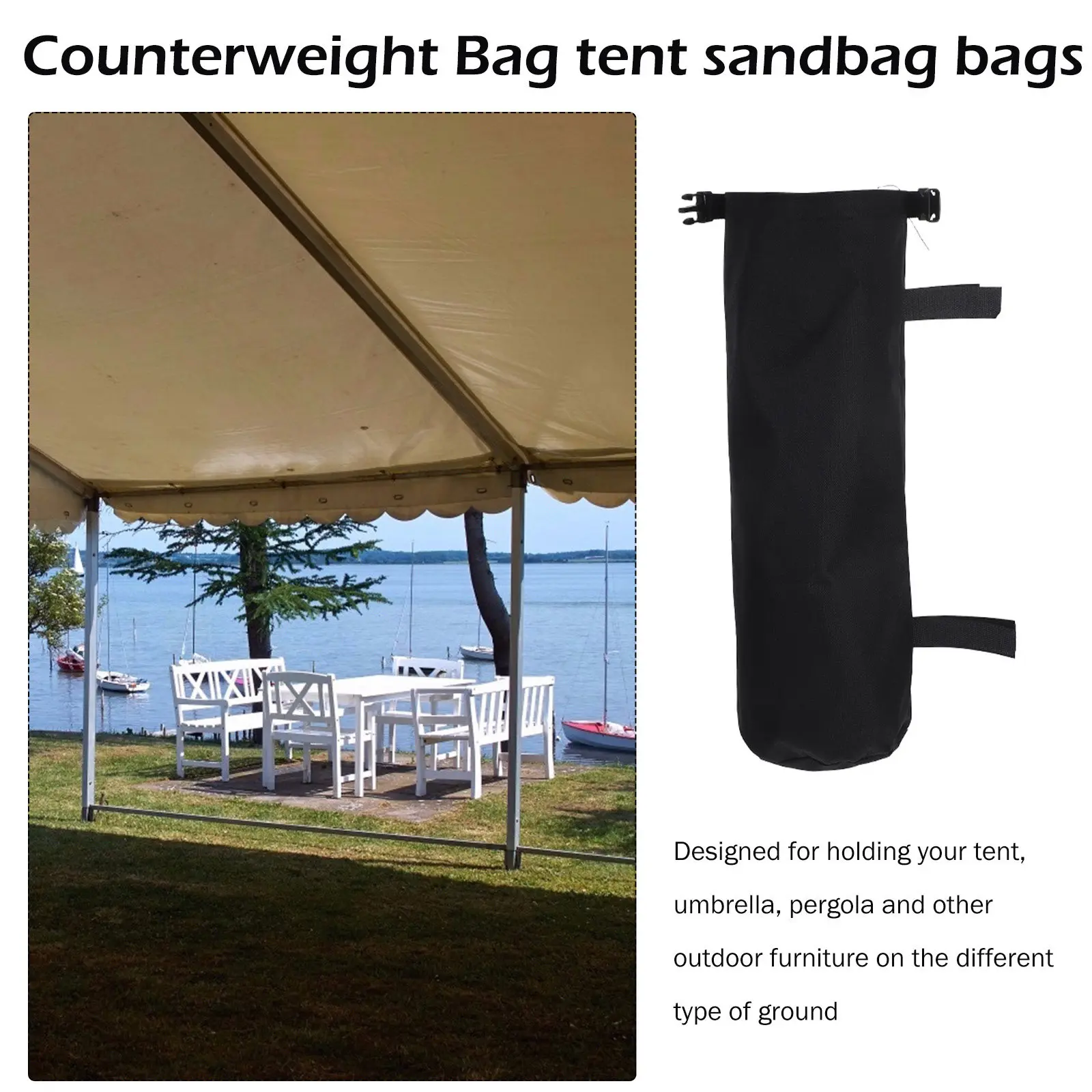 

4Pcs Outdoor Advertising Canopy Single Tube Sand Bags Heavy Duty Tent Weights Stability Patio Shelter Garden Tent Accessories