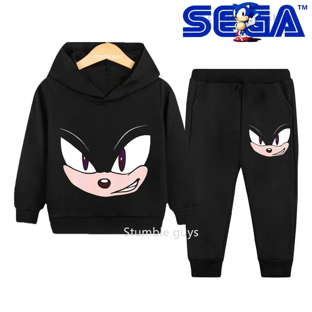Ensemble à capuche Sonic pour enfants, vêtements pour garçons et filles, sweat-shirt chaud et décontracté, Trucksuit, vêtements actifs, nouvelle collection automne 2026 ​