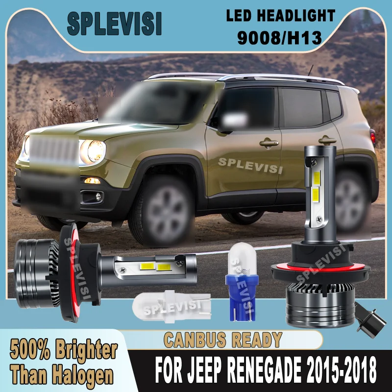 Built-in CANBUS high-quality aviation-grade aluminum Endure harsh conditions LED HEADLIGHT For Jeep Renegade 2015 2016 2017 2018