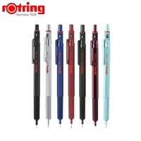 Rotring 600 lápices mecánicos 0,5mm 0,7mm bolígrafos de dibujo profesional soporte hexagonal de cuerpo metálico suministros escolares de arte