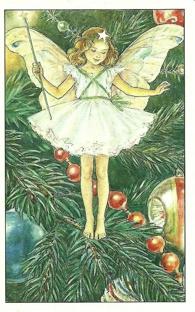 Retro Vintage Christmas Tree Fairy Flower Fairy Home Bar Pub Kitchen Restaurant Wall Deocr Plaque Signs 12x8inch