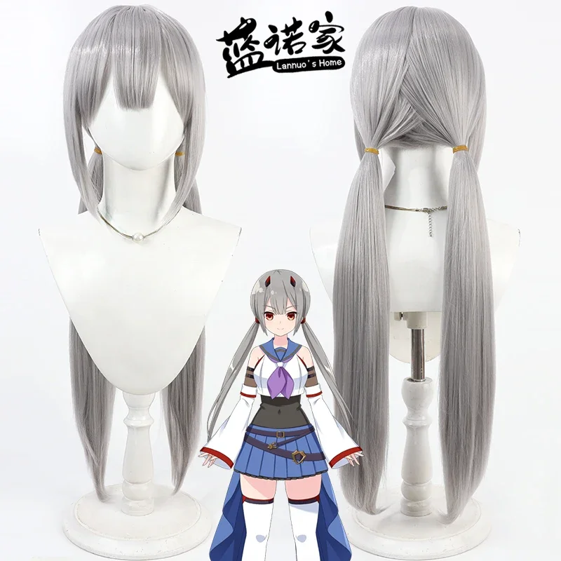 Anime Assault Lily Last Bullet Fujita Asagao Parrucca Cosplay Halloween Party Prop Capelli sintetici Fibra resistente al calore + Protezione parrucca