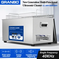 Granbo 22 Liter High-Performance Noise Reduction Ultrasonic Cleaner Multimode Sweep Pulse Degas Power Regulation Heater Bath