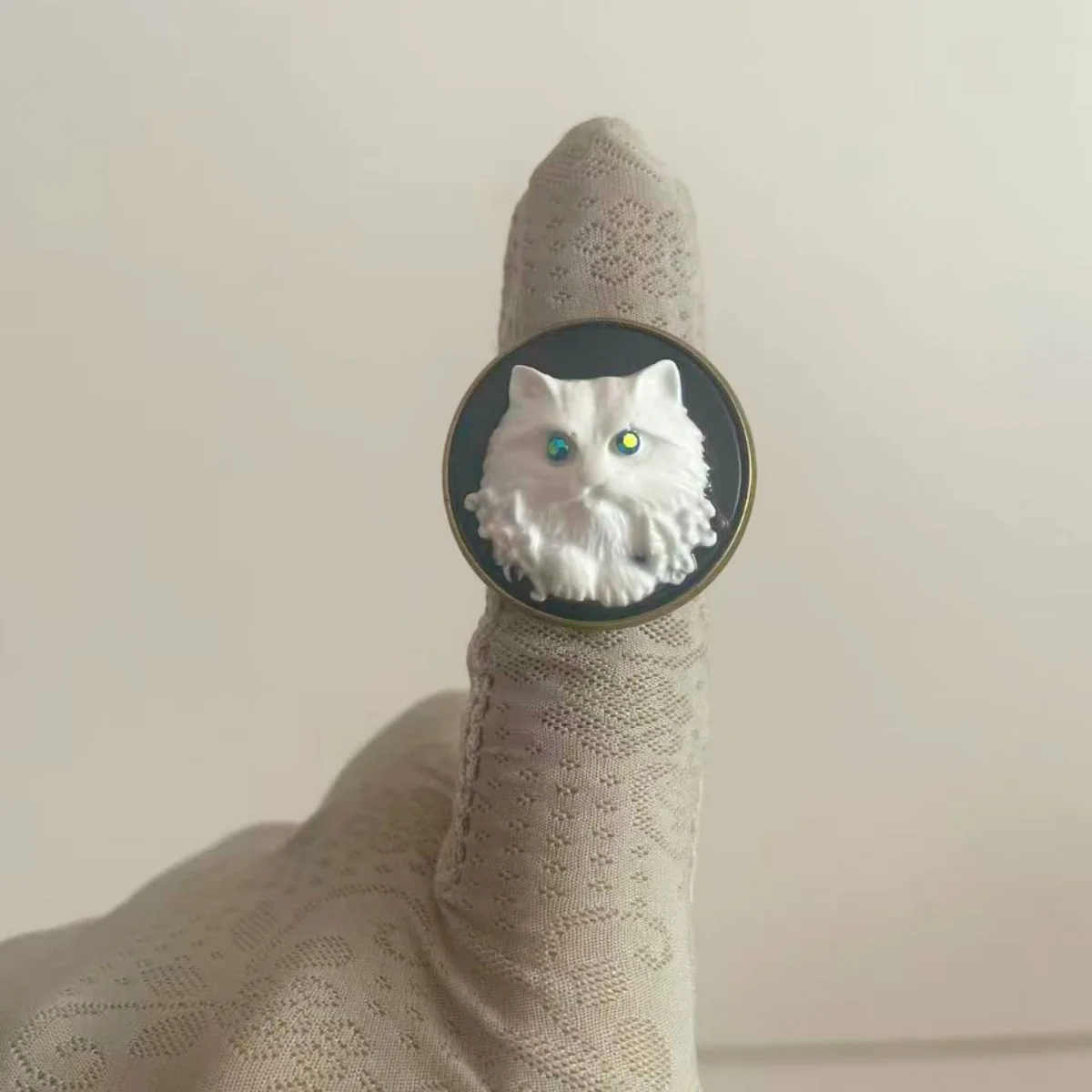 

Mitto Fashion Cat Vintage Adjustable Ring for Women High-End Accessories Jewelry