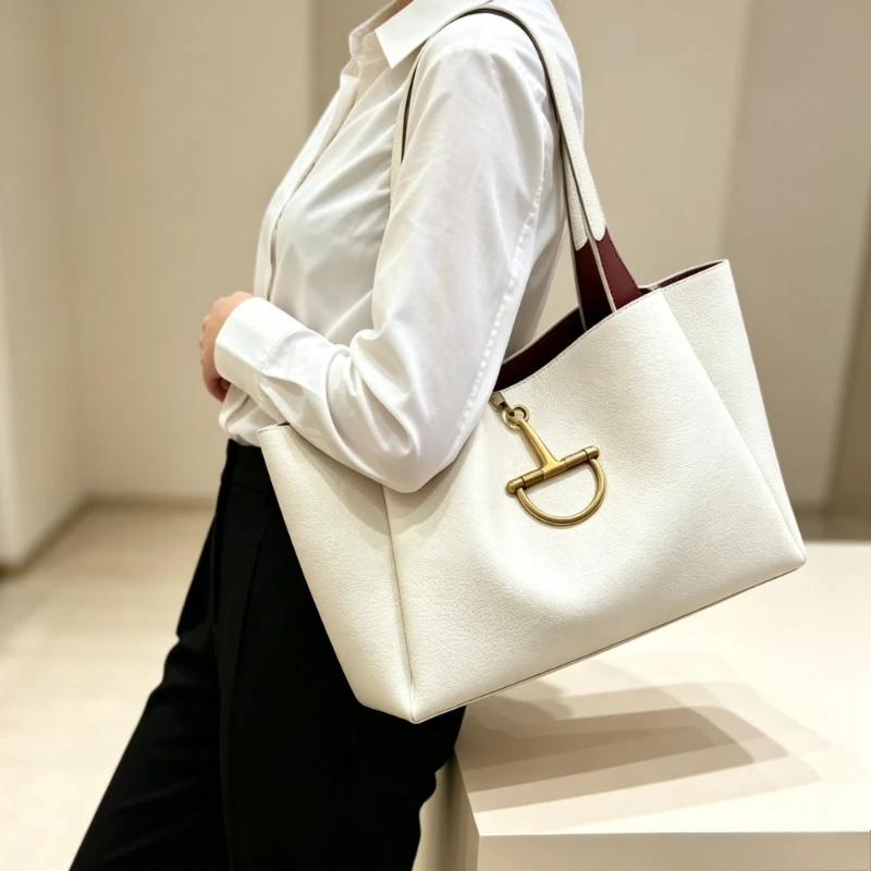 Elegant Simple Clutch Bag Stylish Vintage Leather High-End For Women With Letter Logo And Solid Color
