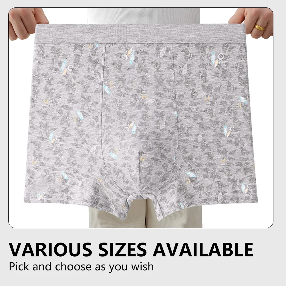 5Pcs Sexy Men Underwear Boxers Men's Panties Lingerie Breathable Printed Male Underpants Plus Size Man Boxer Briefs Mens Trunks