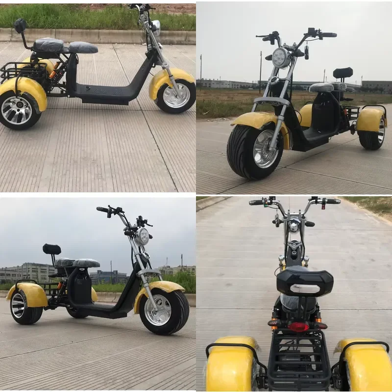 STROVAN Emark EEC COC Certificate 60V 20AH Battery 2000W Big Motor Three Wheel Electric Motorcycle Scooter Tricycles Ce