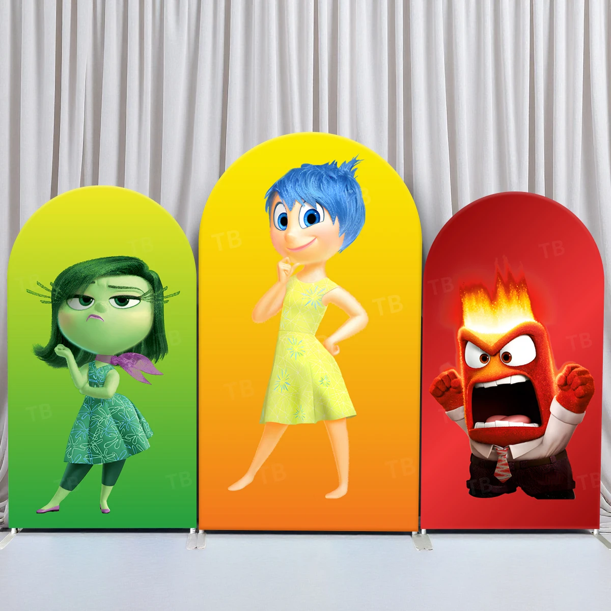 

TB Disney Inside Out Theme Arch Backdrop Cover for Kids Birthday Party Decoration Baby Shower Photography Background Wall Props