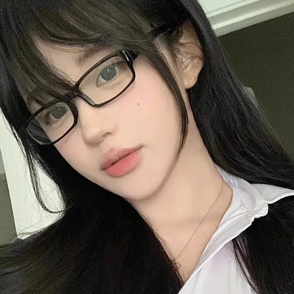 Japanese Korean Small Square Frame Glasses Women Retro Harajuku Eyeglasses Clear Reading Spectacle Blue Light Blocking Eyewears