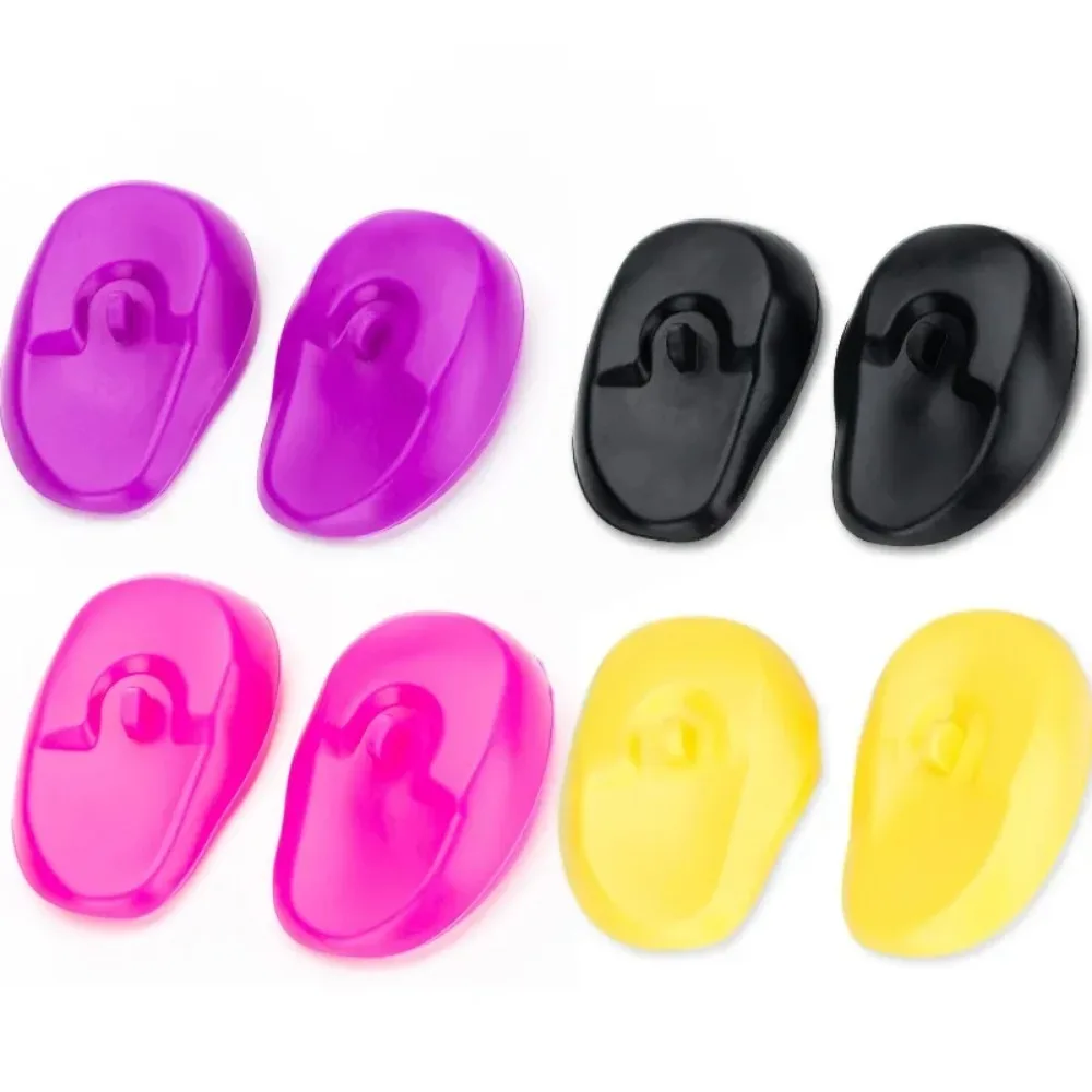 

2pcs Silicone Ear Cover Hair Coloring Dyeing Ear Protector Waterproof Shower Ear Shield Earmuffs Caps Salon Styling Accessories