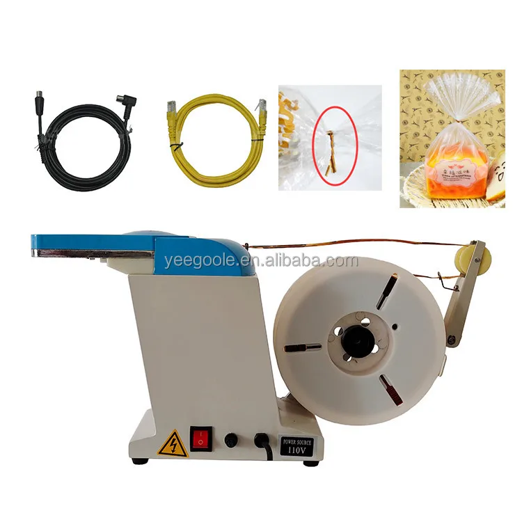 

Yeegoole Gold Wire Binding Machine 40/min Bread Toast Bag Automatic Tie Wire Machine Golden Wire Tie Machine 220V/110V