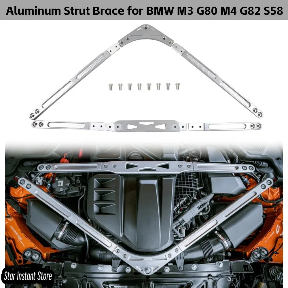 

Aluminum Strut Brace for BMW M3 G80 M4 G82 S58, Performance Strut Tower Bar, Chassis Stiffness Upgrade