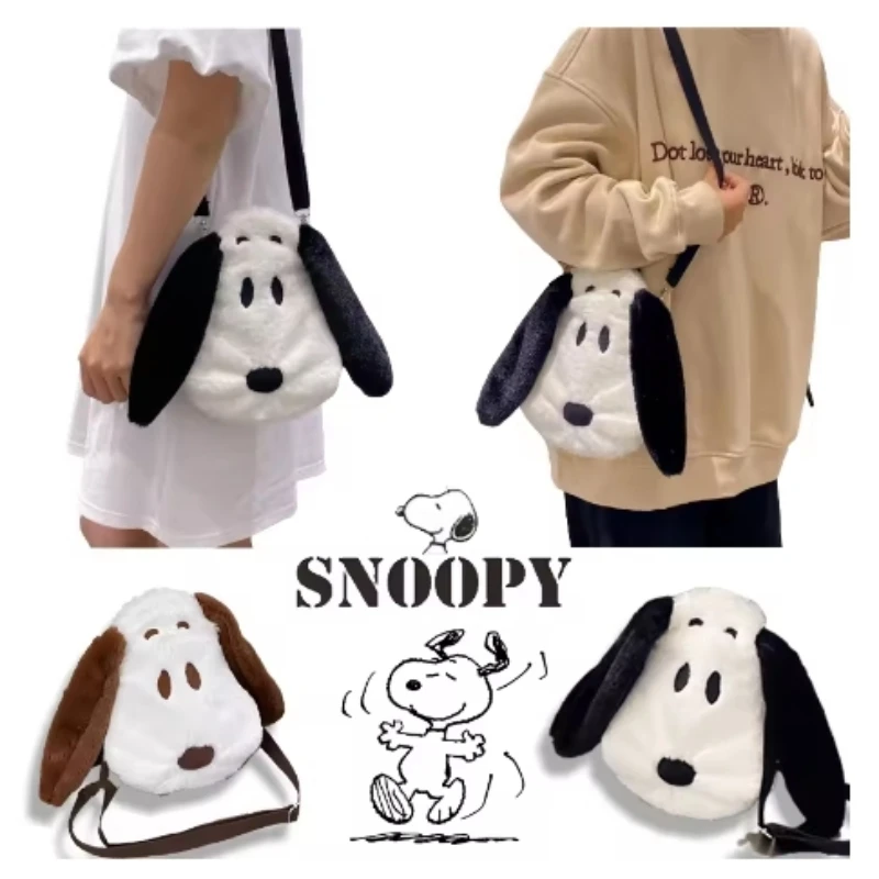 

Miniso Kawaii Snoopy Cute Plush Small Bag for Women Korean Version Ins Cartoon Doll Bag Soft Girl Crossbody Bag Girl Gift