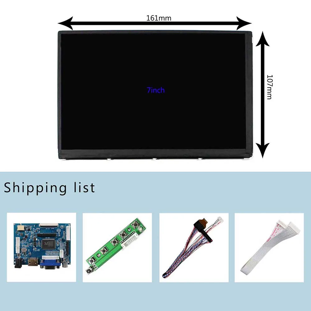 HDM I VGA 2AV LCD Controller Board with 7inch N070ICG-LD1 1280x800 IPS LCD