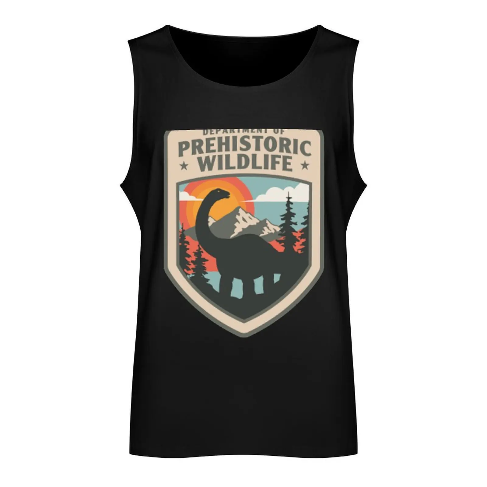 Department of Prehistoric Wildlife Badge Tank Top Clothing T-shirt male