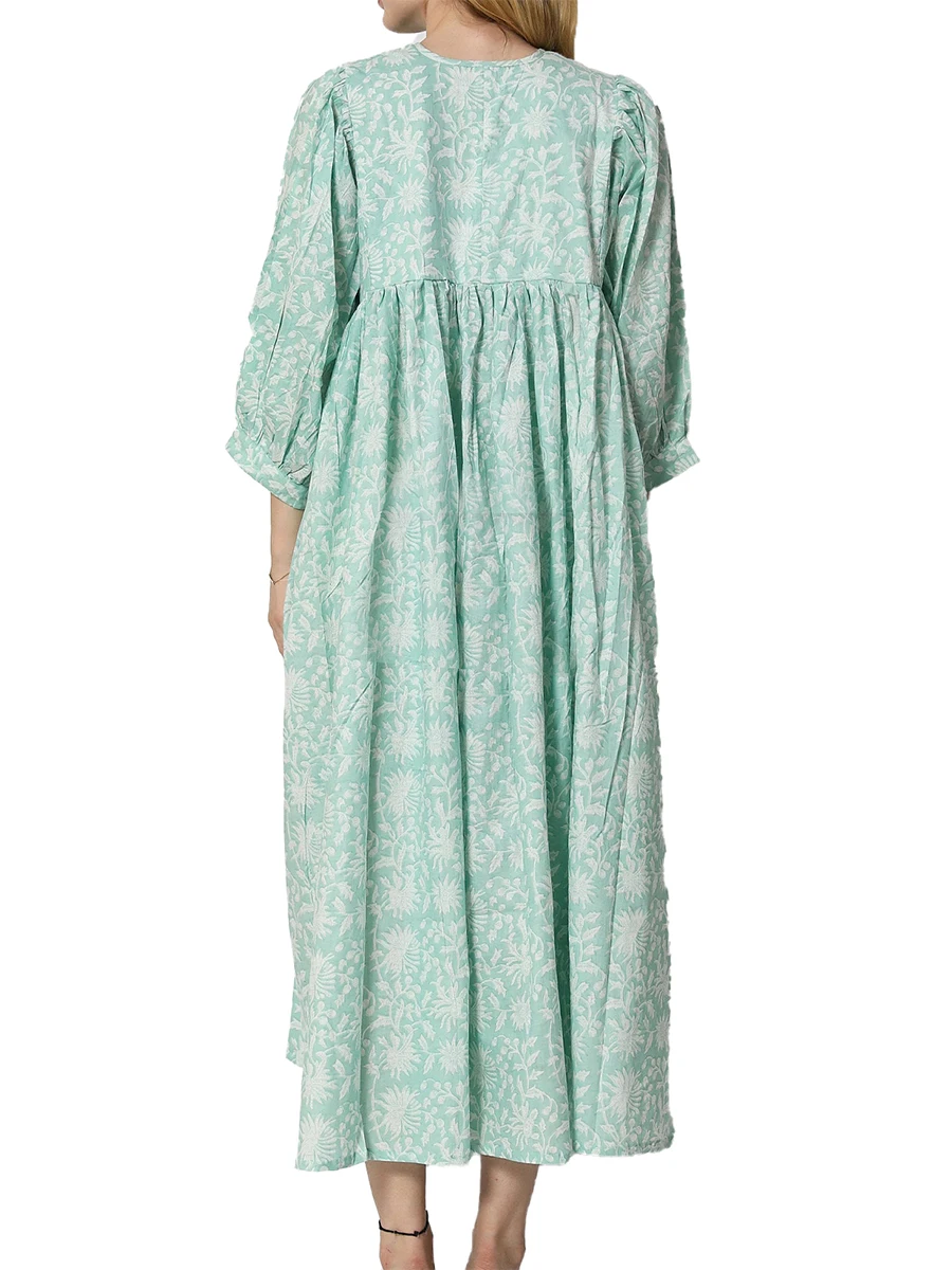 Robe maxi vintage à pois pour femmes, ourlet à volants, taille haute, robe de plage élégante, robe de soirée d'été Boho