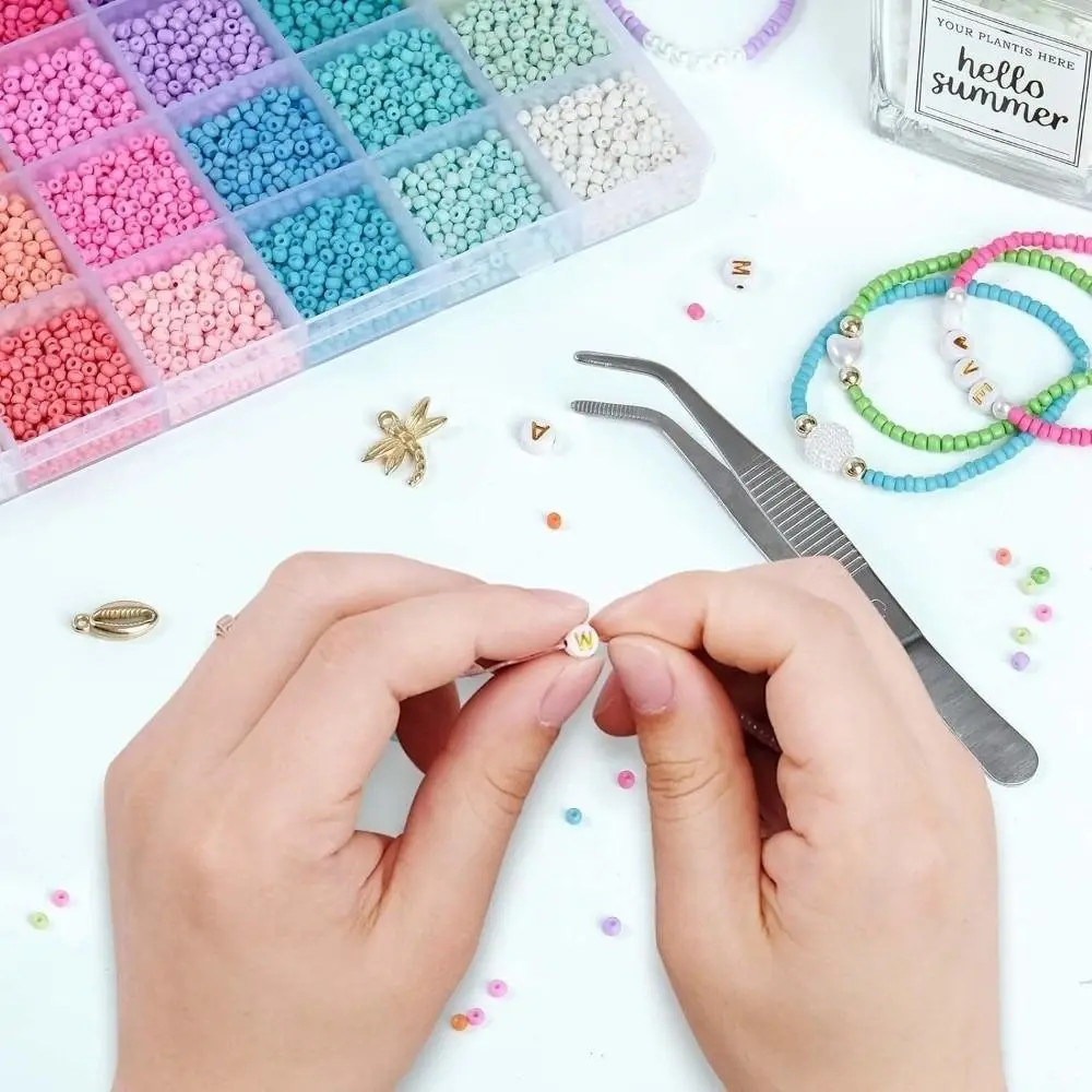 

28 + 2 сетки для изготовления ювелирных изделий DIY браслет набор ремешков для телефона ​ Детский комплект украшений из бисера с буквенным орнаментом, ожерелья ручной работы
