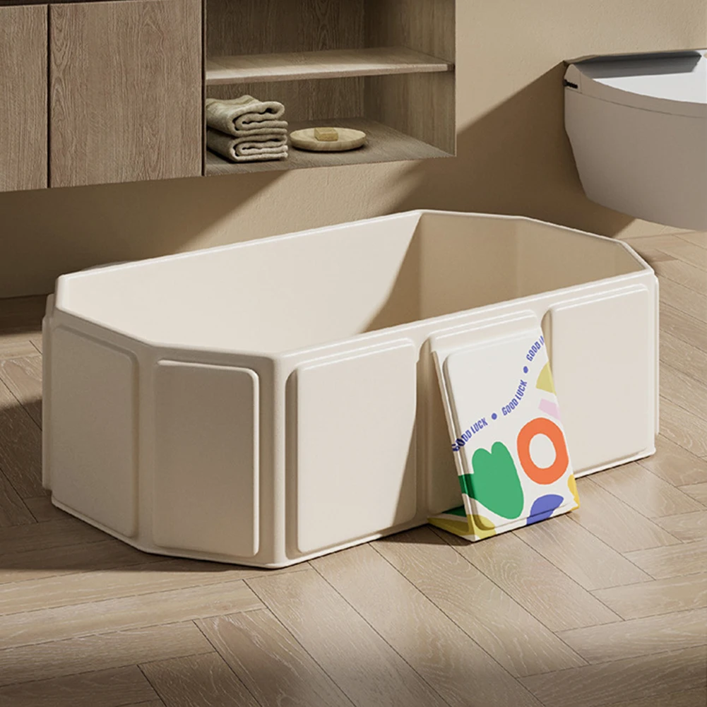 Baignoire pliable épaisse Portable (vert ou blanc), Base antidérapante, adaptée aux voyages et aux petits espaces, 1 pièce