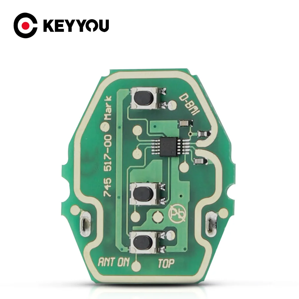 KEYYOU For BMW X3 X5 Z3 Z4 1/3/5/7 1 3 5 7 Series EWS System 3 Buttons Repalcment Remote Car Key Control Circuit Board