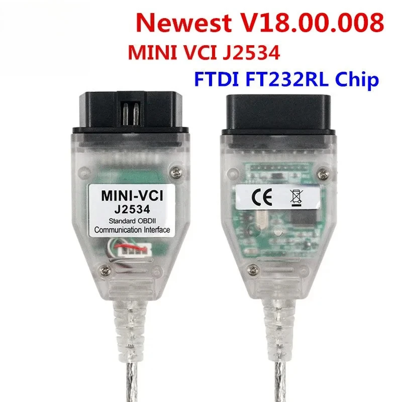 

Latest V18.00.008 MINI VCI J2534 FT232RL Interface for Toyota TIS Techstream V18 mini vci Diagnostic Cable