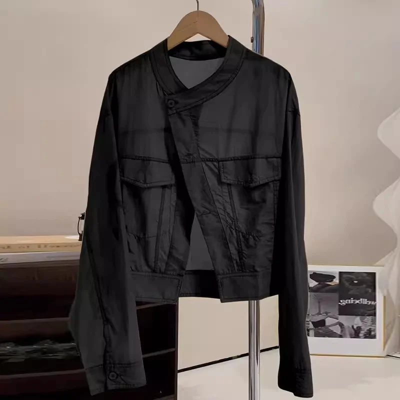 Ice Silk Long sleeved Sunscreen Shirt Coat for Women Summer New Loose Lightweight Short Air Conditioning Breathable Casual Shirt