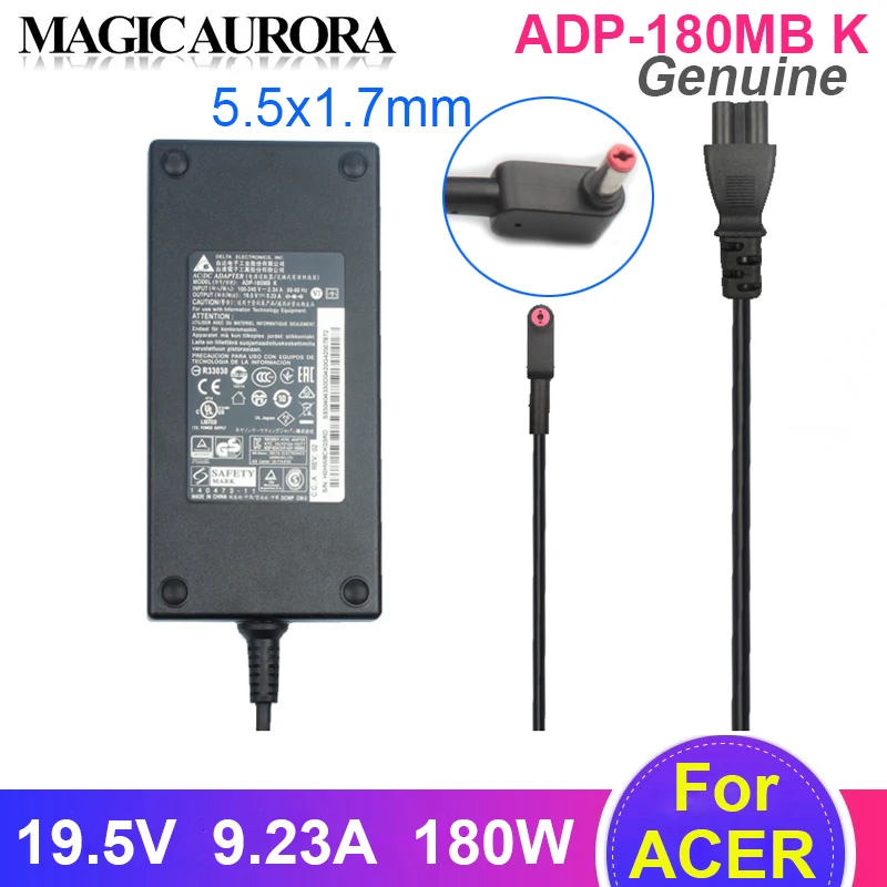 

19.5V 9.23A 180W Laptop Charger For Acer Predator Helios 300 G3-571 Aspire V17 Nitro 5 Predator Triton 500 G9-591 ADP-180MB K