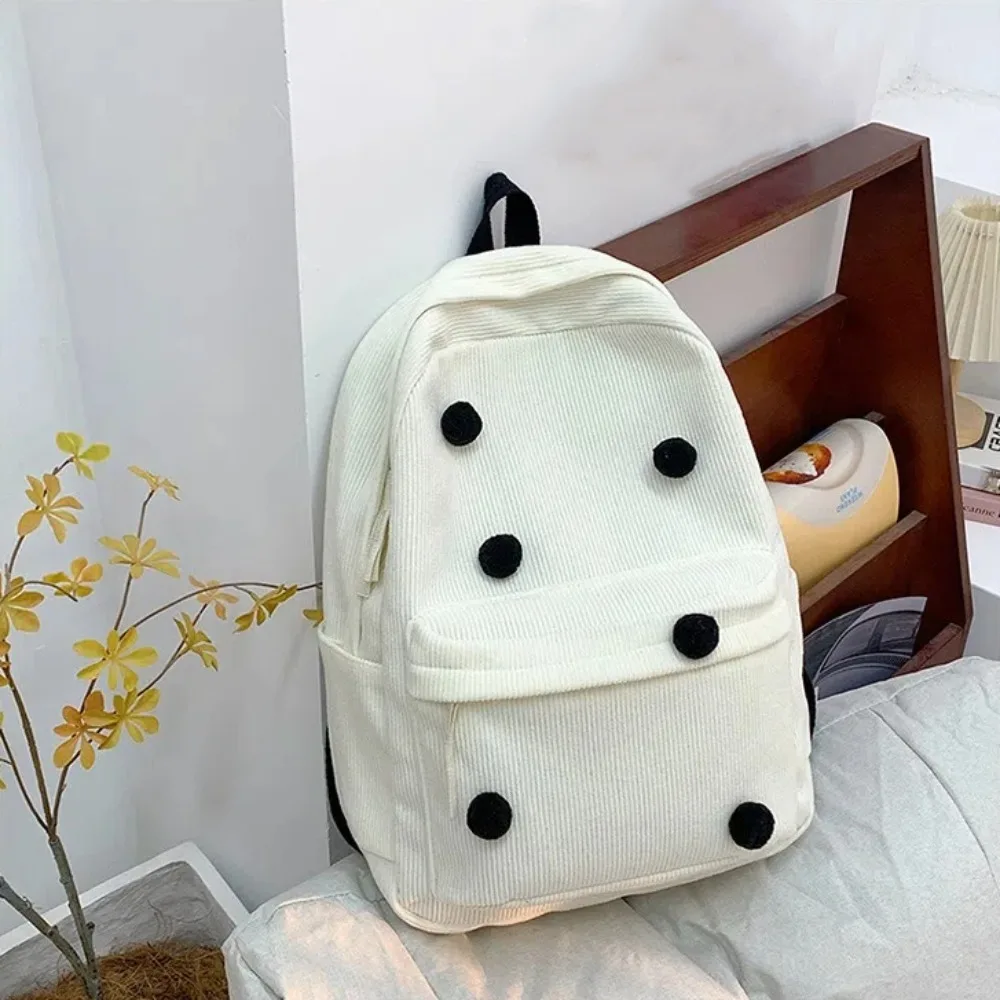 Mode Grote Capaciteit Schooltassen Corduroy Rits Studenten Rugzak Boekentas Schoudertas Dames