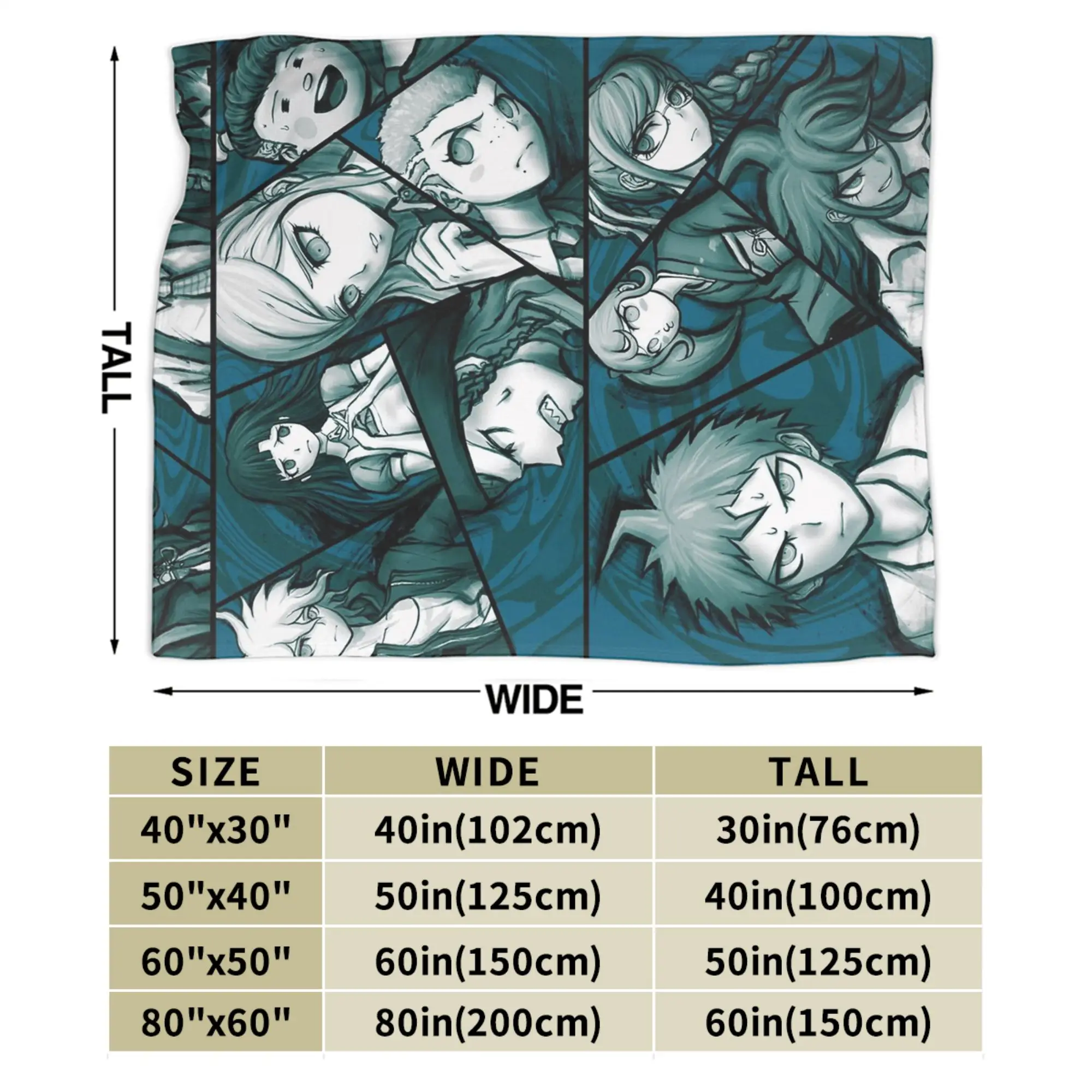 لعبة Danganronpa البطانيات لينة الدافئة طباعة أفخم رمي بطانية للطلاب ديكور المنزل الفانيلا المفرش غطاء السرير