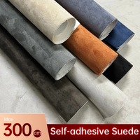 Suede Car Decoration Auto Roof Door Max 300cm Artificial Self-adhesive Thickening 0.7mm Premium Suede Fabric Patches Stickers