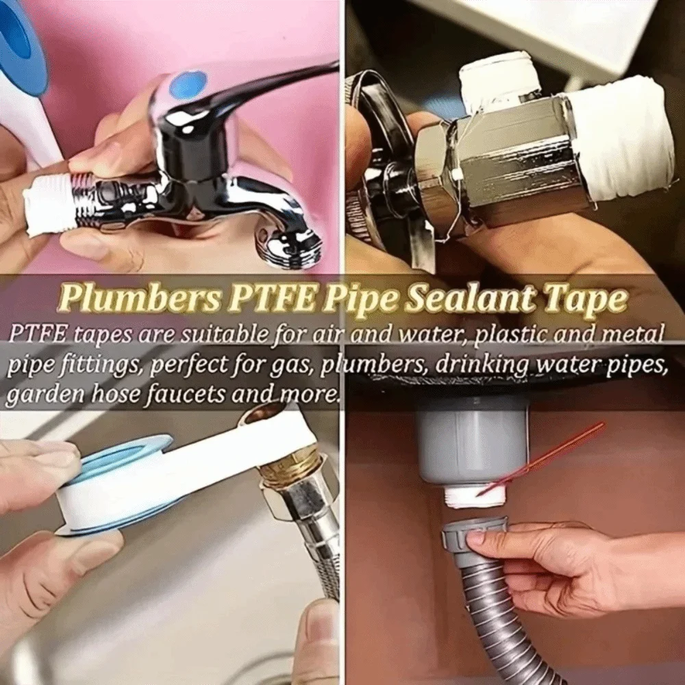 5/10 قطعة المواد اللاصقة PTFE أشرطة الختم خالية من الزيت ختم الموضوع شريط عازل أنابيب المياه أشرطة السباكة إصلاح
