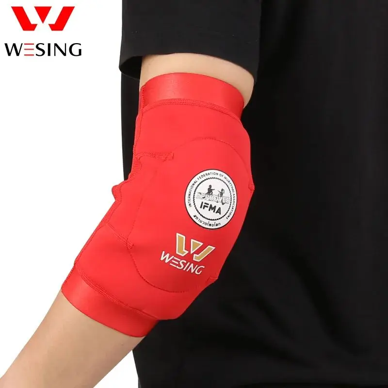 WESING Muay Thai Elbow Guards Approved by IFMA Elbow Pads for MMA Boxing Training Elbow Protectors for Men Elbow Braces