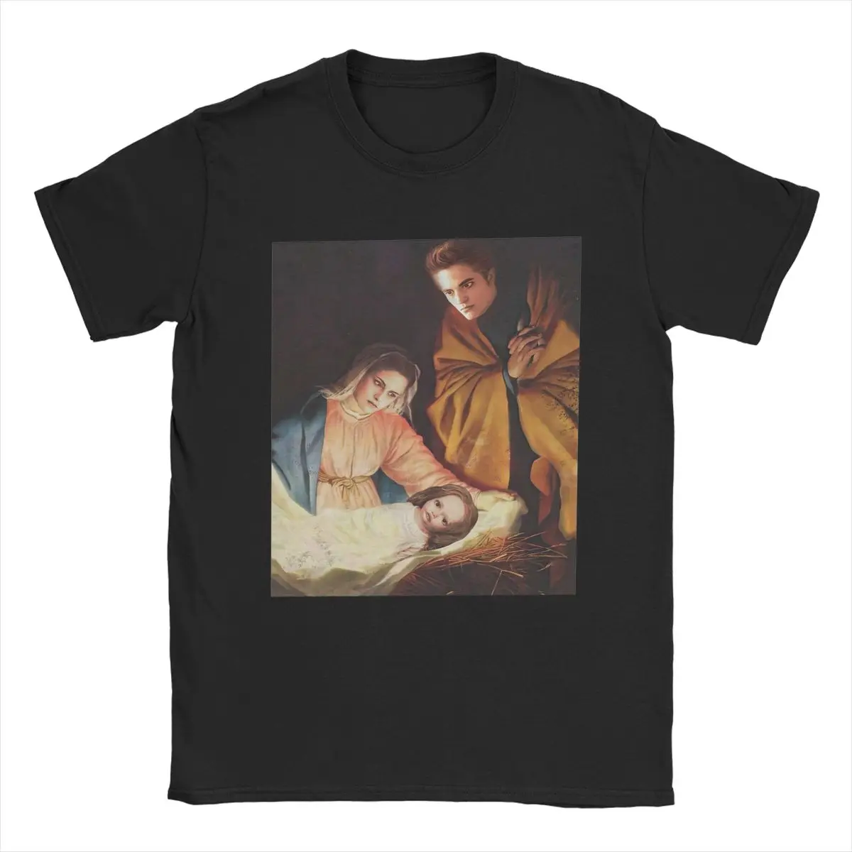 Herren-T-Shirt „A Child Is Born“ Parodie Twilight Movie Awesome Cotton Tees Kurzarm-T-Shirt mit