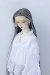 BJD wig Forehead hand hook high temperature silk side parting Long hair 1/3 men's wig BJD doll accessories(no doll)