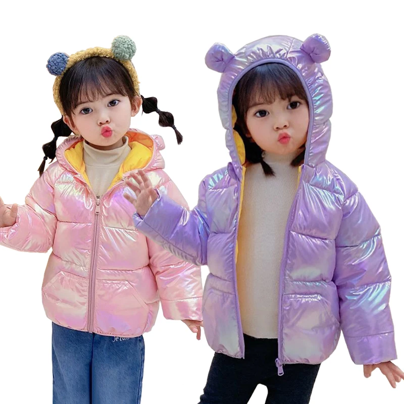 Autumn Winter Down Jackets For Girls Children Clothing Warm Hooded Outerwear For Boys Toddler Girls Fashion Coat Jacket