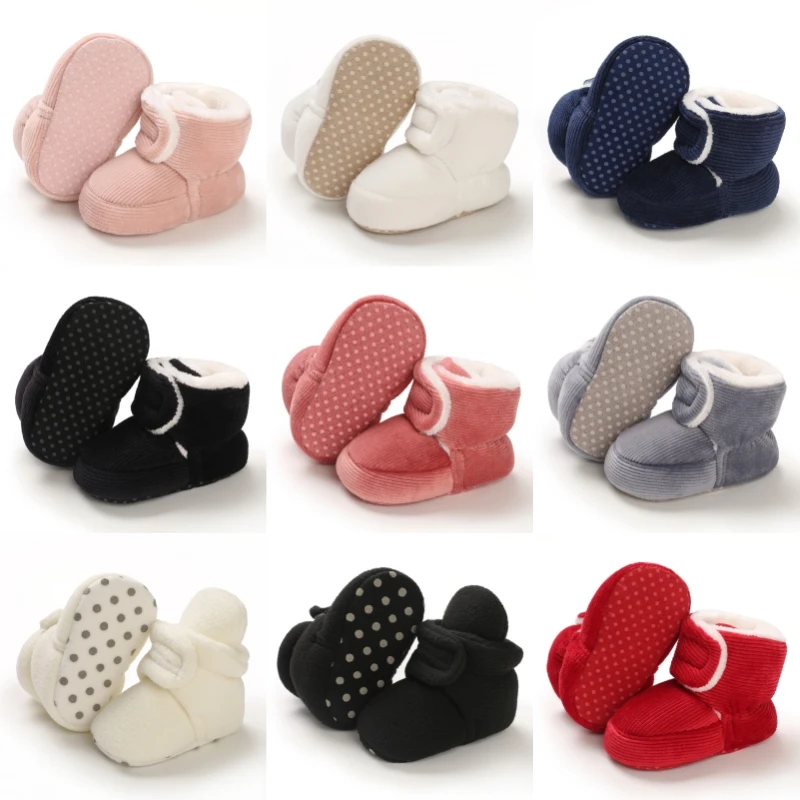 Newborn Baby Socks Shoes Boy Girl Star Toddler First Walkers Booties Cotton Comfort Soft Anti-slip Warm Infant Crib Shoes